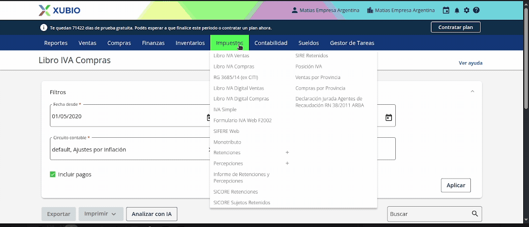 Análisis del Libro IVA Compras: crédito fiscal del período, de dónde vienen las compras, consejo del período y comprobantes a revisar