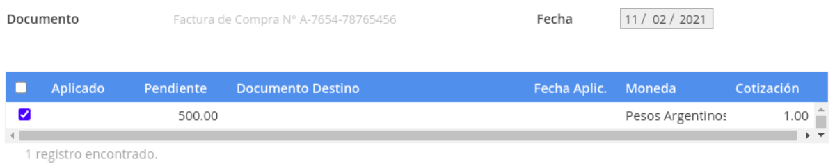 cómo aplico mis comprobantes de compra