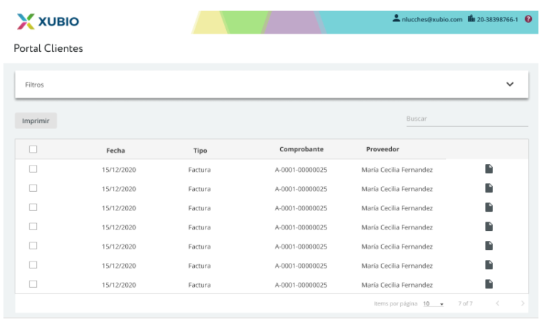 portal de clientes Xubio