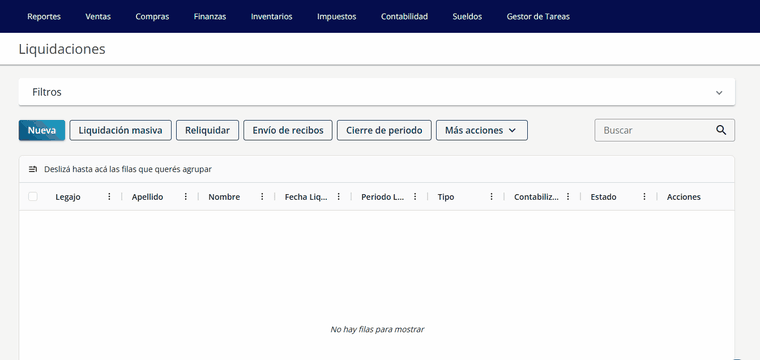 Liquidar sueldos de forma masiva en Xubio