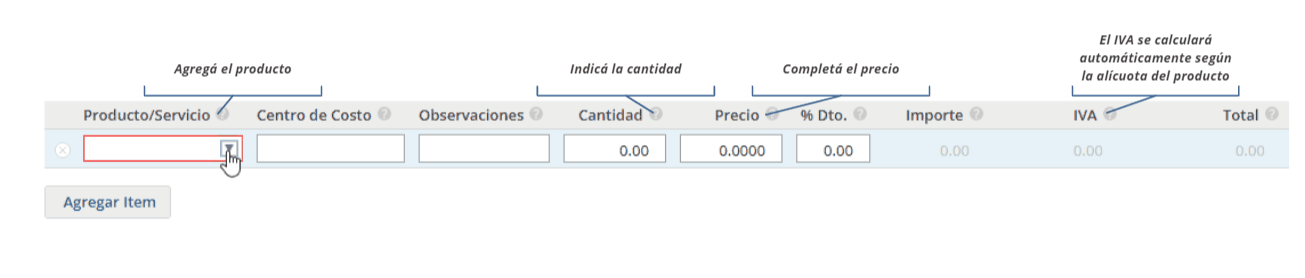 Paso 3 para crar una nota de crédito de venta