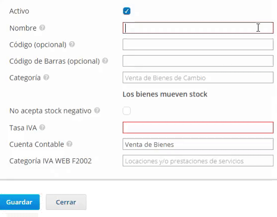 Como ingreso un nuevo producto de venta en Xubio Argentina