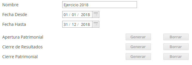 Información completa de Ejercicio Contable en Xubio Argentina