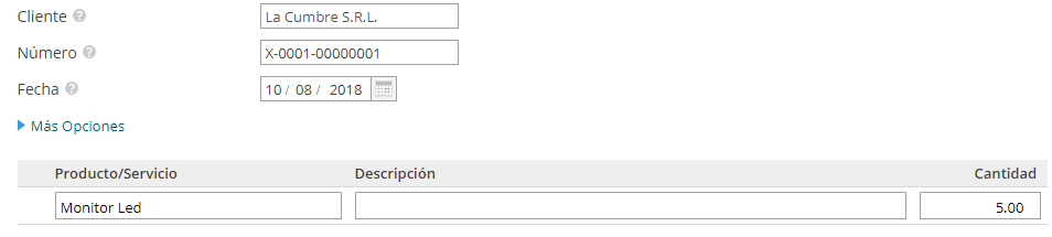 Información completa de un nuevo remito de venta en Xubio Argentina