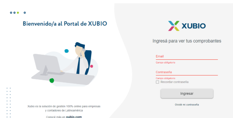 cómo funciona el portal de clientes Xubio