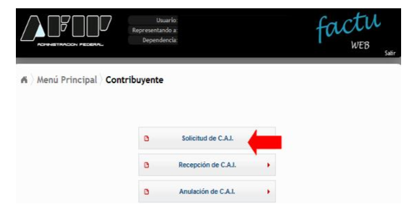cómo solicitar el CAI en ARCA